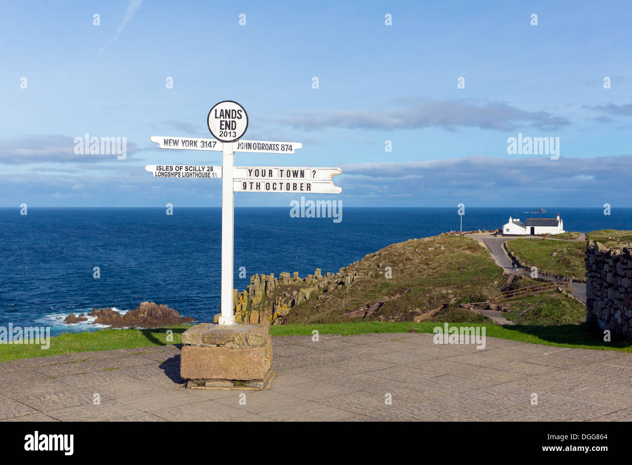 Land`s End Cornwall UK most westerly point of England UK on the Penwith peninsula eight miles from Penzance Stock Photo